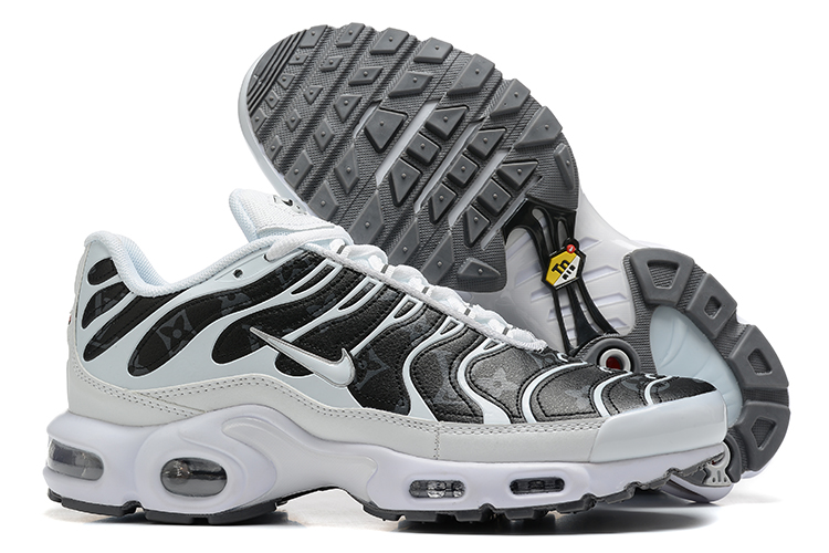 Cheap Nike Air Max Plus White Black Leather Men's Shoes-83 - Click Image to Close